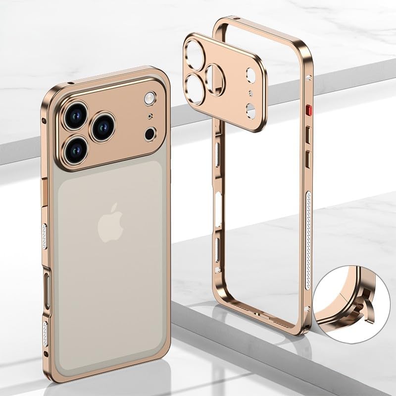 for Apple iPhone 16e Cases Ultra-Thin Metal Bumper Case Lightweight Aluminum Alloy Frame Heat Dissipation Design Seahorse Buckle & Precise Cutouts【Does not Include Lens case】 Silver