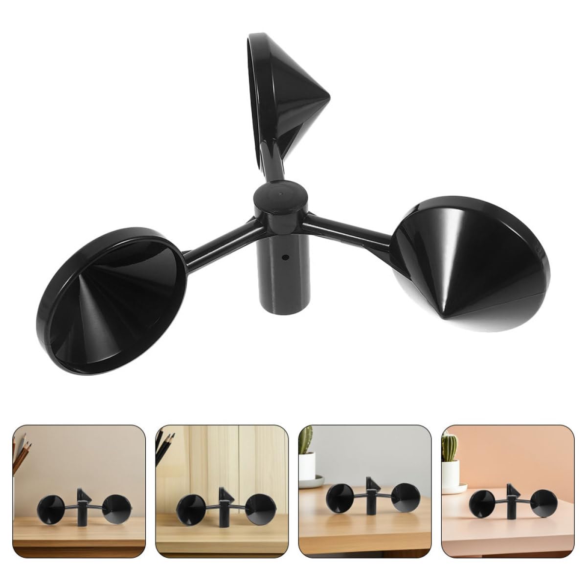 HOMSFOU Schalenanemometer tragbares Handanemometer 3 Stück-pack aus ABS für Präzise Windgeschwindigkeitsmessung für Außeneinsatz und Windkraftanlagen