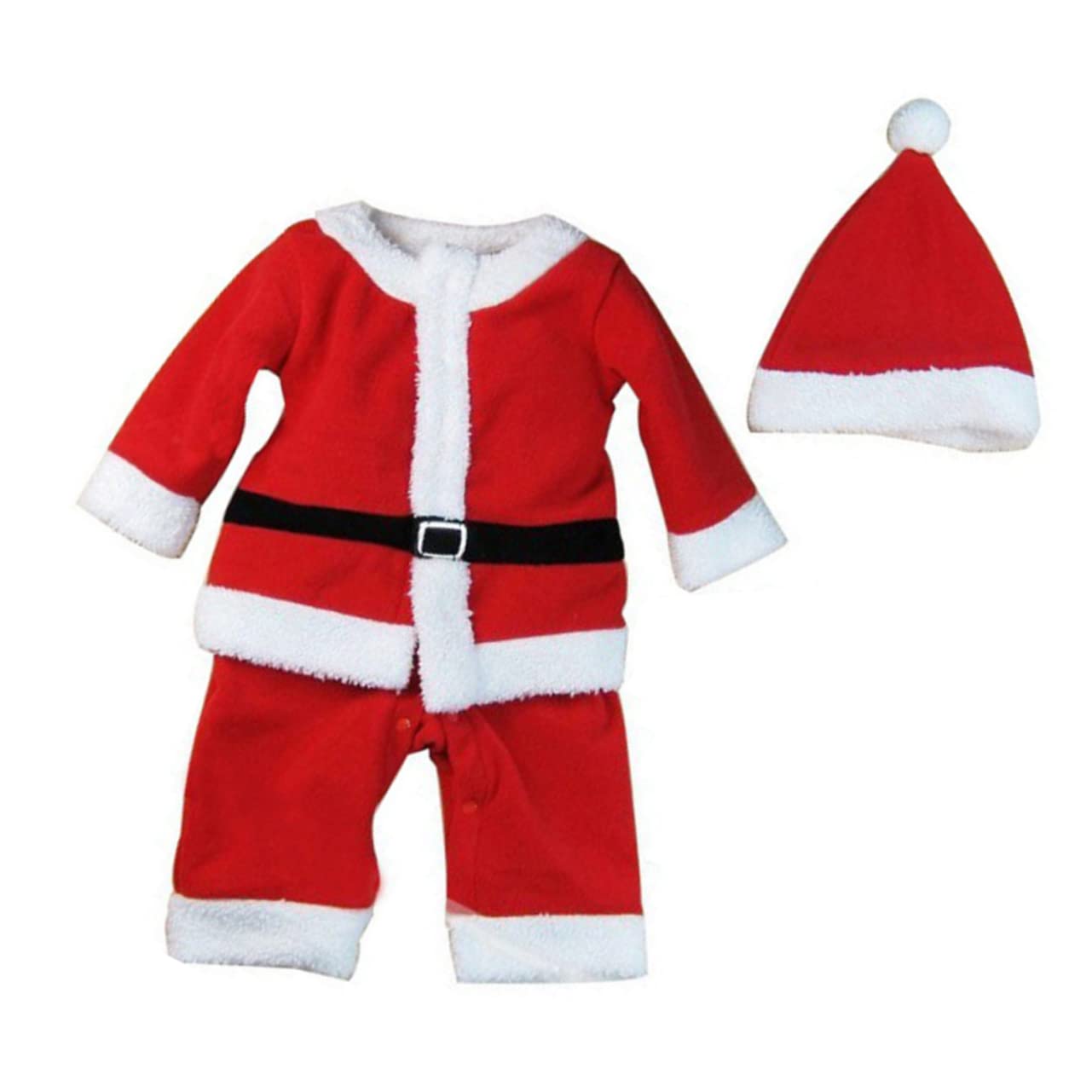 ABOOFAN 2Pcs Cappello Di Natale Babys First Christmas Outfit Cappello Di Natale Del Kit Neonato Set Da Babbo Per Bambini Costume Da Babbo Costume Da Babbo