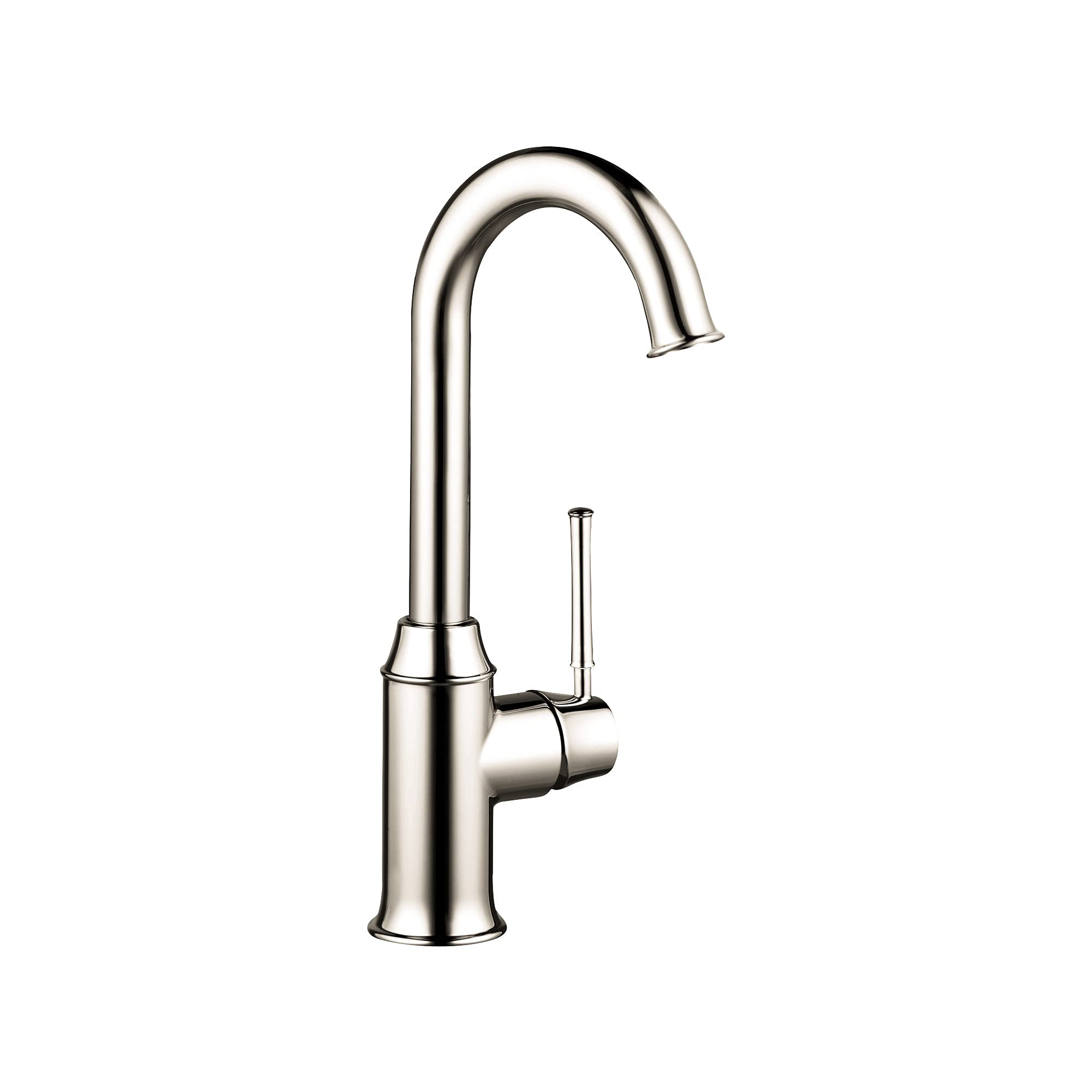 hansgrohe Talis C Brushed Nickel Bar Kitchen Faucet, Bar Sink Faucet Single Hole, Faucet for Kitchen Sink, Polished Nickel 04217830
