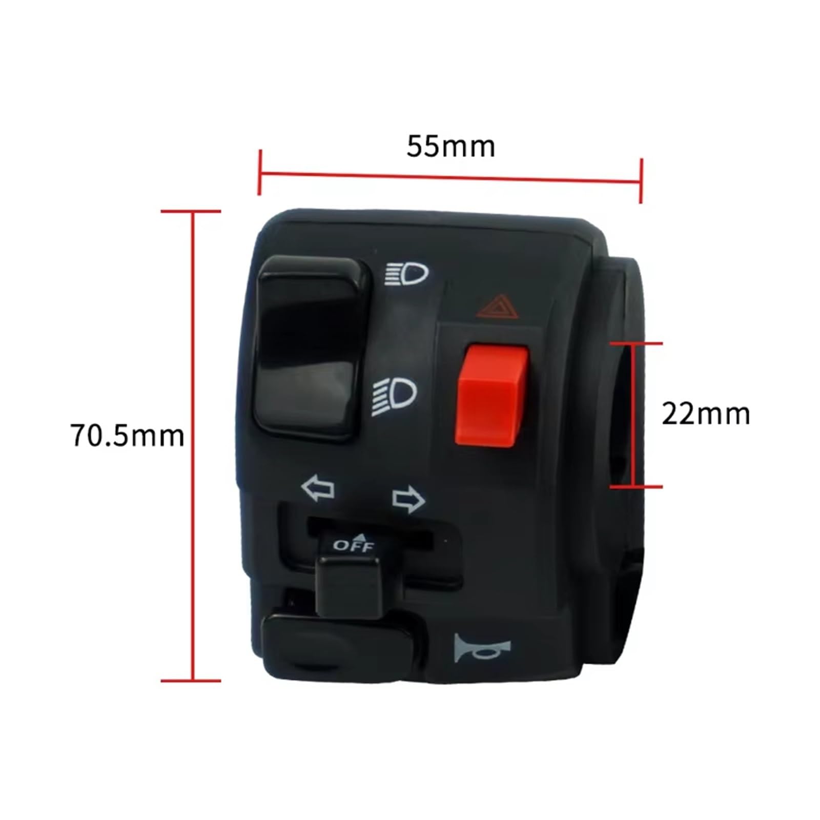 Interruttore clacson per moto Interruttore Manubrio 7/8" 22mm Interruttori Per Moto Pulsante Clacson Per Moto Indicatore Di Direzione Fendinebbia Elettrico Interruttore Di Avviamento Del Controller