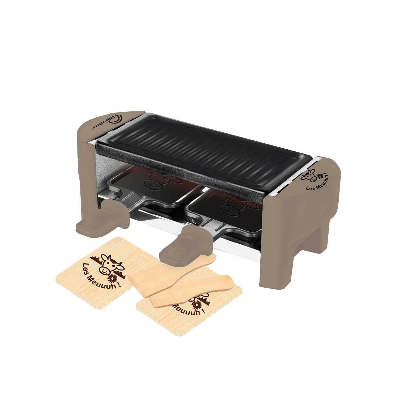 LITTLE BALANCE 8387 Raclette Wood For 2 - Appareil à Raclette 1 Ou 2 Personnes Grill Amovible Revetement Anti Adhesif Puissance 350 W Bambou Veritable Fiche Technique Et Prix Au Maroc