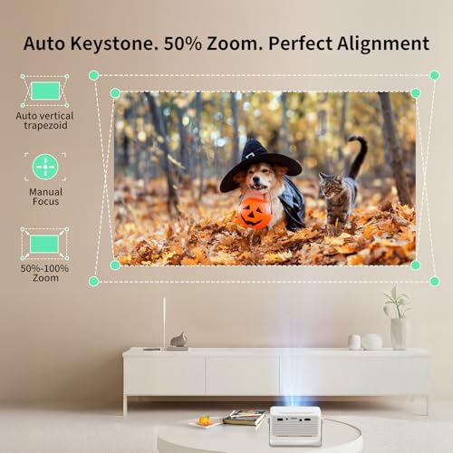 Image of Yoton Y3 Mini Projector, Ultra-Compact 317g, 360 Stand, Auto Keystone