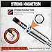 HORUSDY Magnetic Portable Screwdriver Bit Set: 8-in-1 Ratcheting Screw Driver Includes 1/4”Bit Driver Holder, 7 Screwdriver Bits with Phillips, Slotted, Square, Hex, for Garage & Daily Repair
