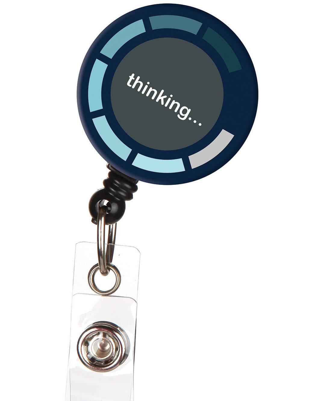 ID Avenue Retractable Badge Holder 32" Nurse Badge Reels Retractable for Nurses Doctors Teachers Students Office Worker with 360° Swivel Alligator Clip Cute Badge Holder (Thinking Thought Processing)