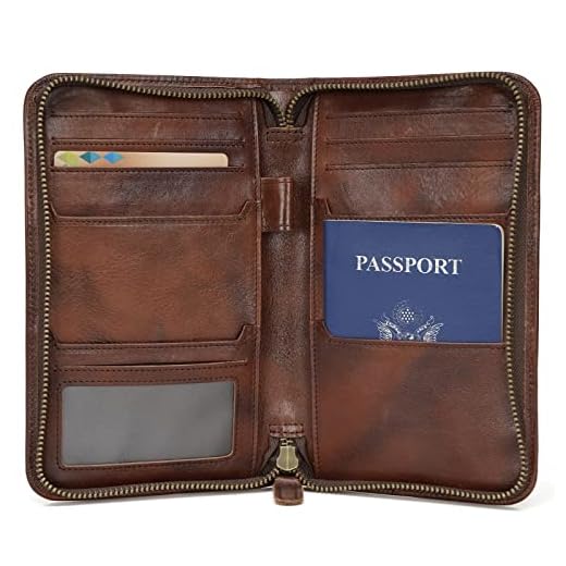 Leather Passport Holder with RFID Blocking