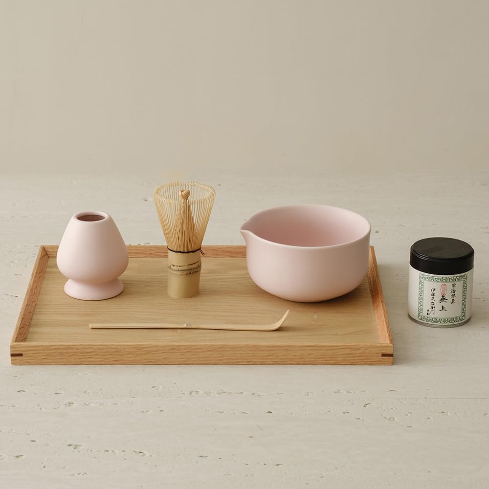 Matcha Kit - Premium Matcha Whisk Set with Traditional Bamboo Tools, Ideal Matcha Tea Set for Home (Matte Soft Pink) image 3