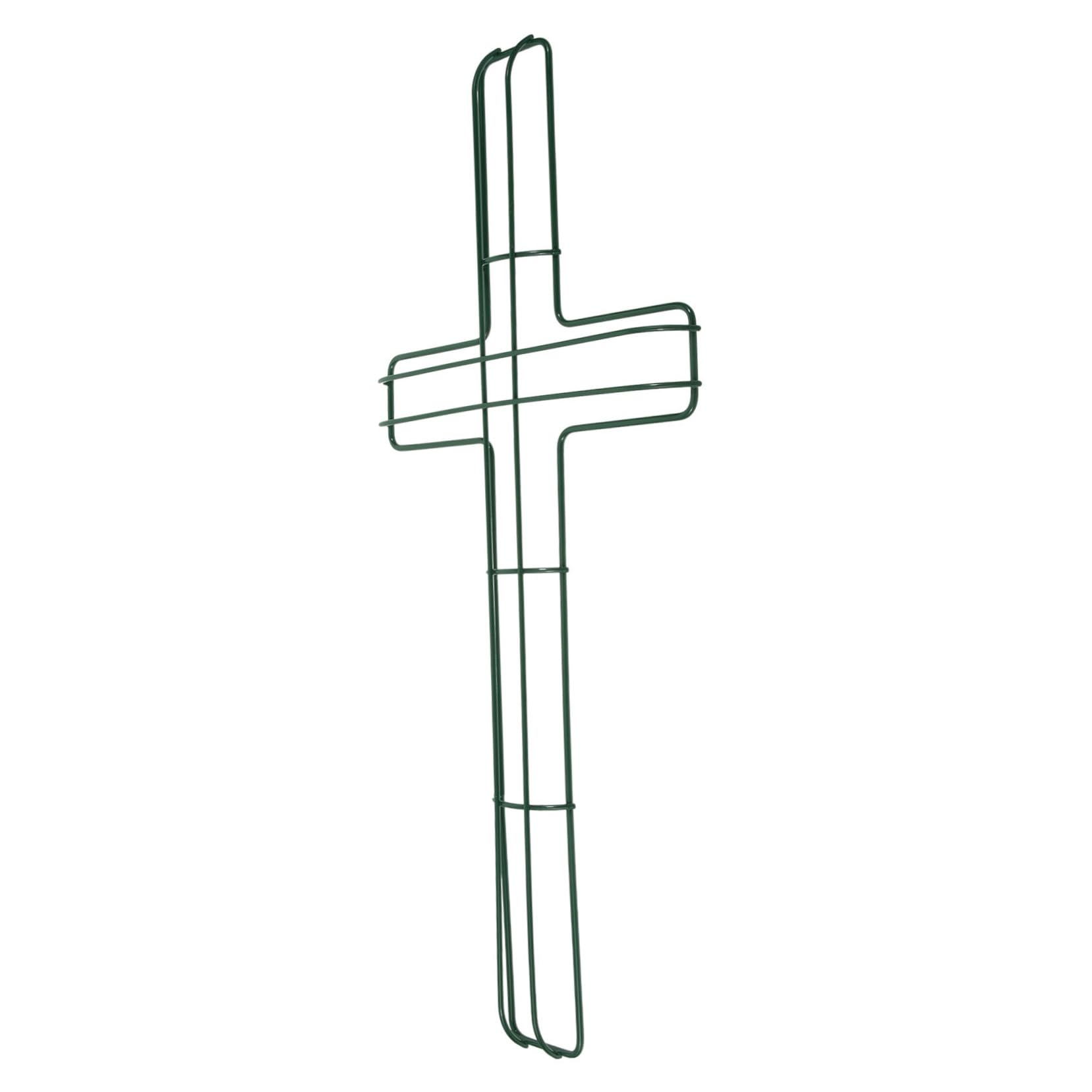 STOBAZA Cross Shape Metal Wreath Frame Decor for Easter Christmas Easy to Clean Lightweight Wall Decoration for Holiday Celebrations