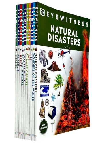 Foblit ltd - DK Eyewitness 10 Books Collection Set (SET 2 ) (Natural Disasters, Wonders of the World, Fish, Cat, Climate Change, Crystal and Gem, Rock and Mineral, Insect, Weather, Titanic) - -68%