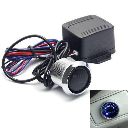 Looyuan Blue Led Push Engine Start Starter Button Switch Ignition Kit #TOP4