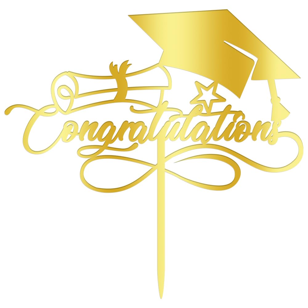 Congratulations Cake Topper,Congrats Cake Topper-2025 Graduation Cake Topper,Congrats Grad Party Cake Decorations for Senior High School College Grad/