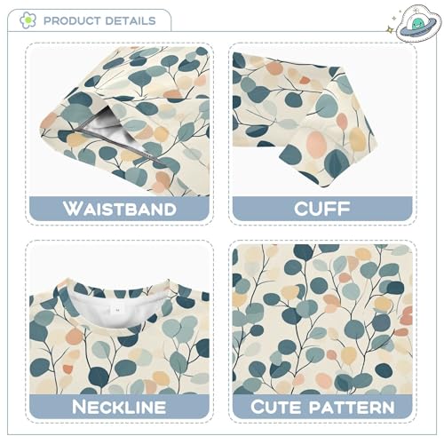 JUNZAN Cartoon Eucalyptus Leaf Little Kids Sweatshirt Hoodie Long Sleeve Kids Pullover Hoodie Party 4T3