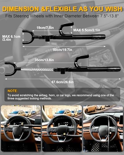 Tevlaphee Adjustable Steering Wheel Lock