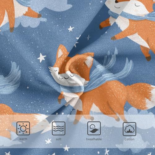 Wusikd Cute Foxes Girls' Underwear Cotton Girls Briefs Soft Toddler Underwear 2T3