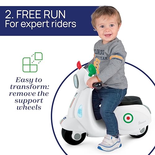 Chicco Moto Porteur pour Enfants Trotteur Vespa Primavera Jouet avec Panneau Electronique Lumières et Sons Stabilisateurs avec Roues amovibles Max 25 kg Jouet Enfant de 1 à - vue 7