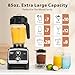Aeitto Blenders for Kitchen with 1800W Motor, 85 Oz. Extra Large Capacity, 2-in-1 Blender & Grinder Combo, BPA-Free Countertop Professional Blender for Smoothies, Ice Crush, Frozen Drinks, Black