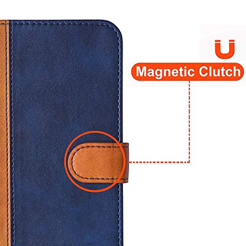 Image of amazon basics OnePlus 15 5G Flip Cover | Card Pockets Wallet & Stand | Flip Cover for OnePlus 15 5G (Beige and Blue)
