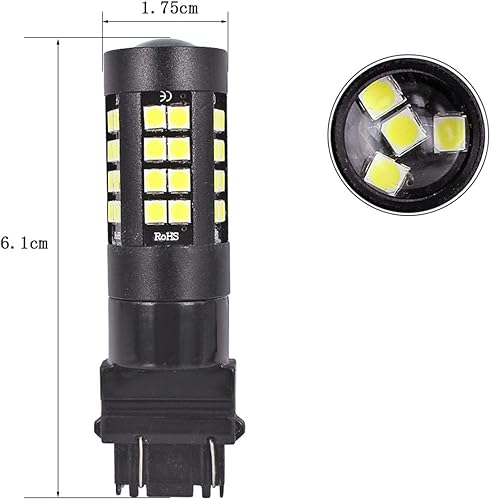Miniatura 4 de SOCAL-LED LIGHTING 3156 3157 - Bombillas LED estroboscópicas de marcha atrás, 6000 K, xenón blanco superbrillante, luces de freno de montaje alto,