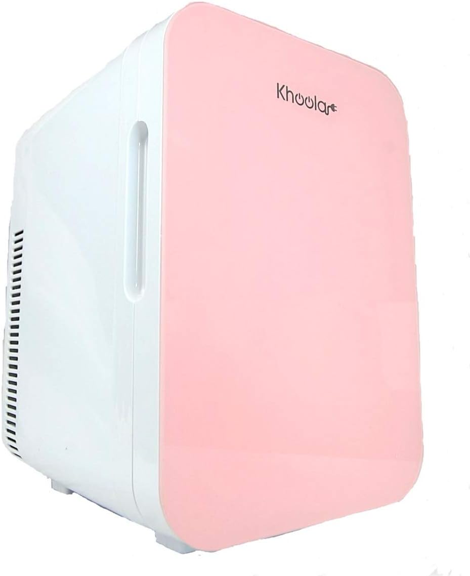 10L Skincare Fridge,Portable Pink Mini Refrigerator,Makeup fridge with Cooler and Warmer System – Mini Fridge for Car Travel, Skincare or Bedroom(10LPK)