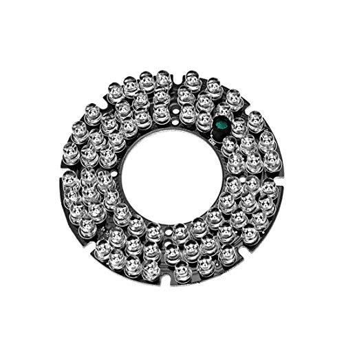 uxcell 72 LEDs 850nm IR Infrared Board 60 Degree Round Plate IR Illuminator Board Bulb for CCTV Security Camera