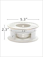 Vista 2 de Calentadores de tetera de cerámica, calentador de té de café y té con leche, set de té (con sostenedor de vela)