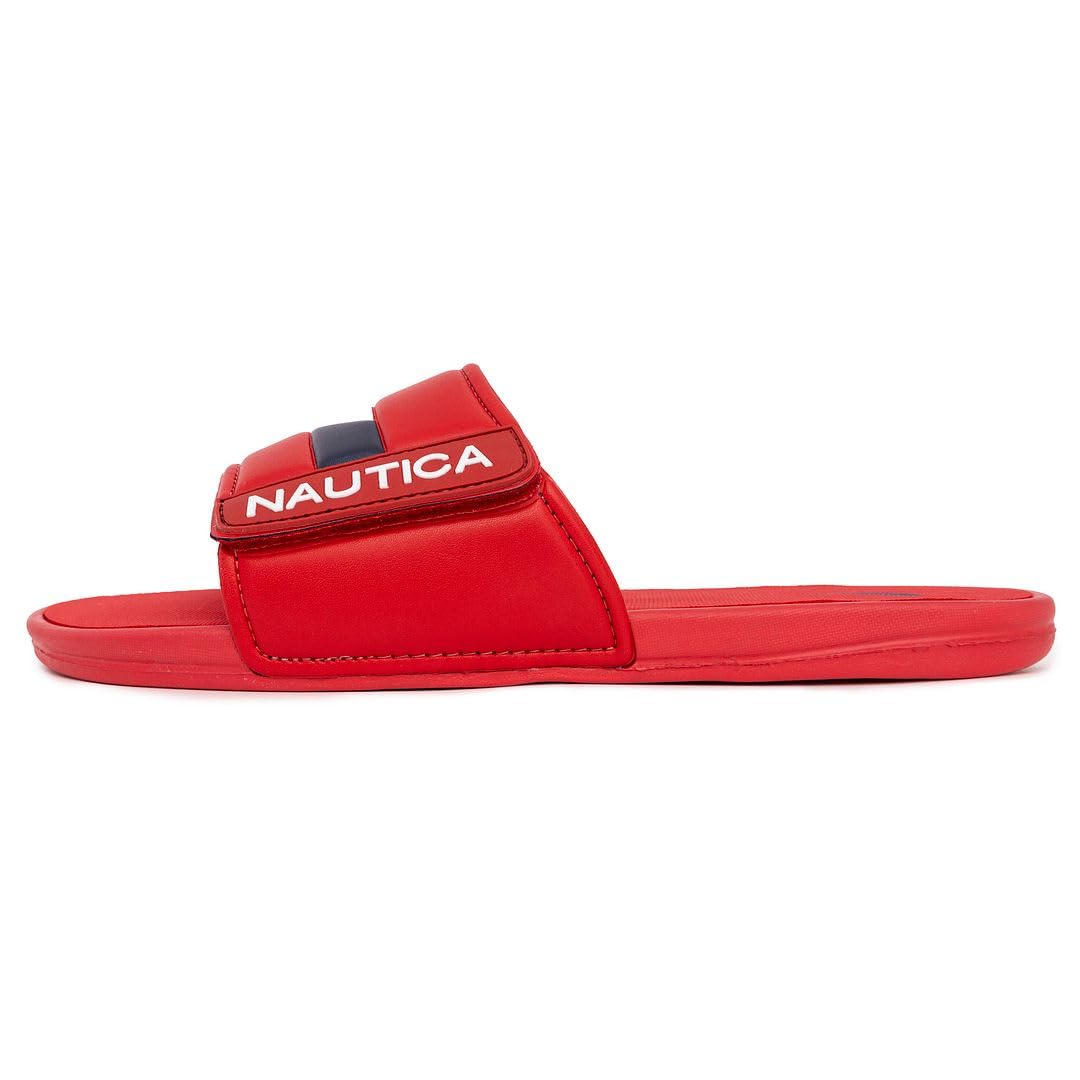 Nautica Men's Athletic Slide Sandal, Adjustable Straps, Comfort Slip-On (Regular & Wide Widths)