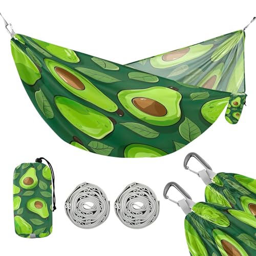 ATTX Small Avocado Slices Camping Hammock - Lightweight & Portable Hammocks, Heavy Duty 330lbs Capacity for Indoor, Hiking, Backpacking, Travel, Backyard, Beach#380