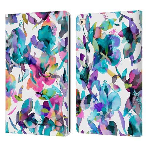 Étui portefeuille en cuir Ninola Hibiscus pour Apple iPad 9.7 2017 2018