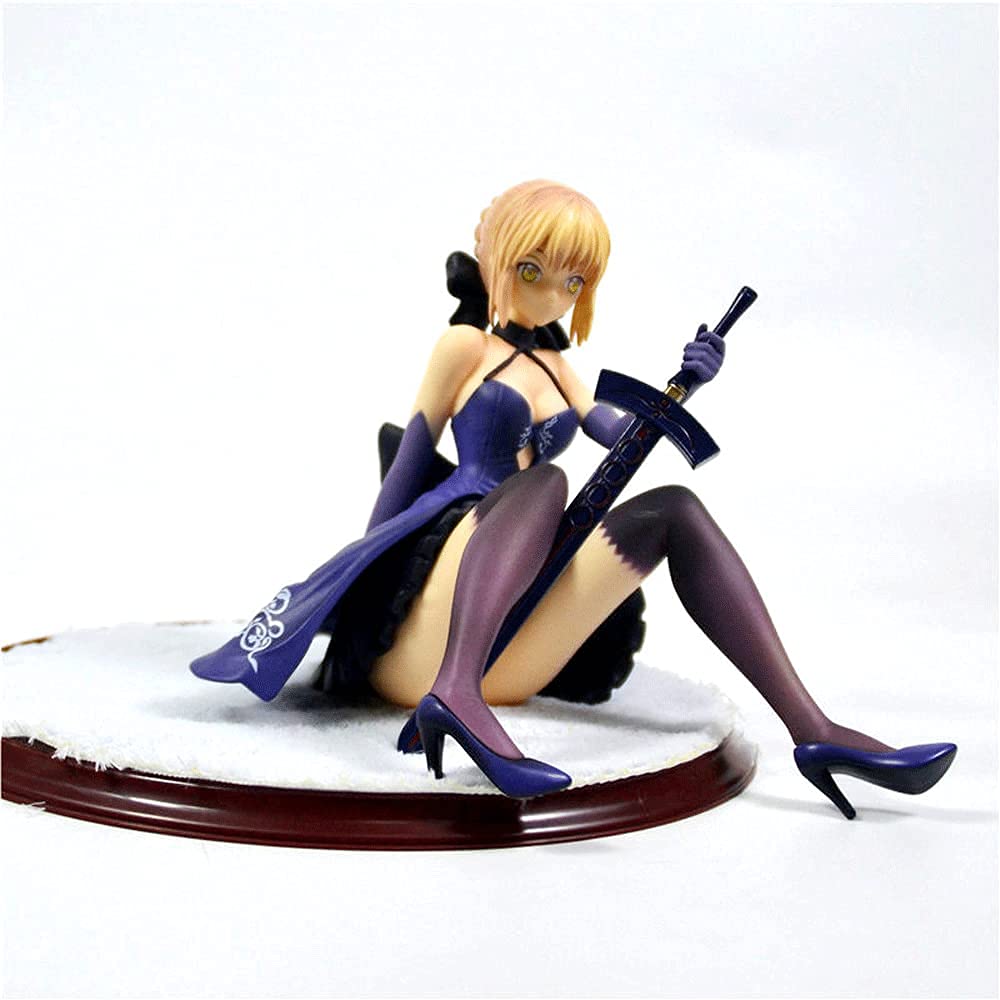 SUCICI Fate/Grand Order Saber Alter Altria Pendragon (3.9in/10cm) Excalibur Morgan Sitting Posture N