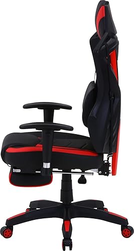 Miniatura 12 de Fuji Boeki 19429 Gaming Chair, Personal Chair, Width 27.0 x Depth 25.8 x Height 46.5 - 49.2 inches (68.5 x 65.5 x 118 - 125.5 cm), Red, Mesh with