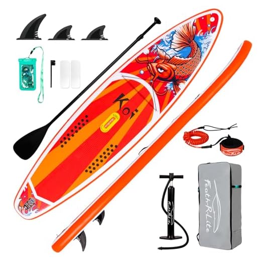 FunWater Tabla de Stand Up Paddle Inflable Tabla de Surf Sup Accesorios completos para Tabla de Paddle Paddle Ajustable, Bomba, Mochila de Viaje, Correa de Seguridad, Funda Impermeable para móvil