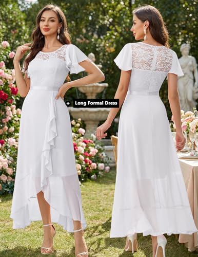 Image of BeryLove Formal Dresses for Women 2026 Wedding Guest with Slit Cocktail Elegant Lace Long Prom Dress
