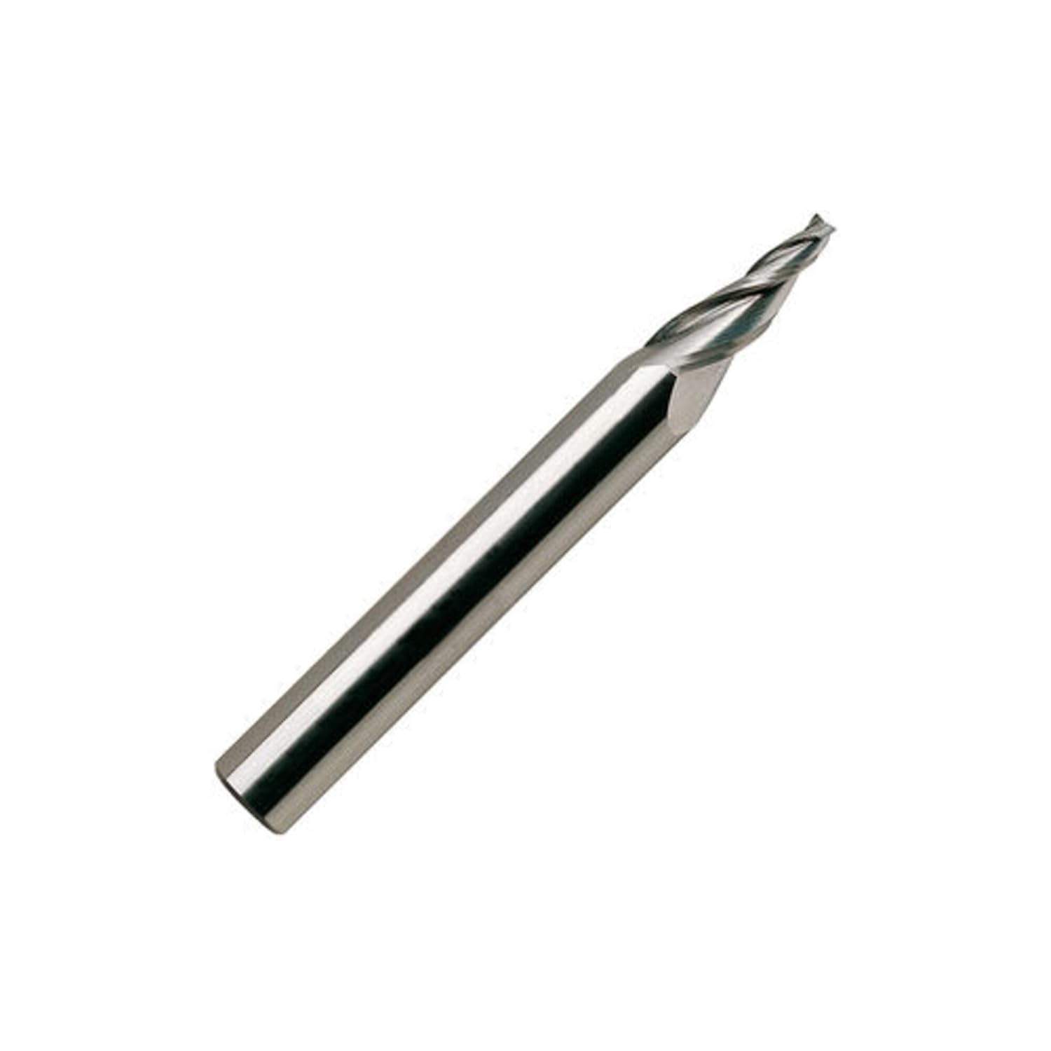 YG-1 87902 Carbide End Mill, 3 Flute, Taper, Uncoated Finish, 4" Length