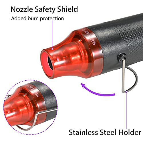 Yolent Mini Heat Gun For Epoxy Resin Crafts Bubble Buster Tool Making Epoxy Glitter Tumblers Turner Diy Acrylic Resin Cups Embossing Stamps Drying Paint Art Painting Kits 4 Pcs Accessories, Black #TOP2