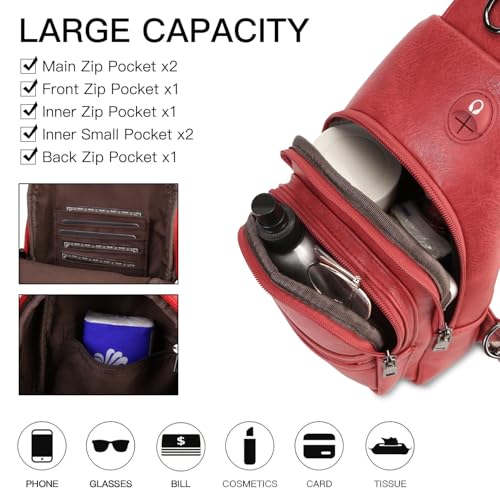 HiChiclife Sling Bag for Women Crossbody Bags for Women Trendy Crossbody purse Fanny Pack Chest Bag for Travel — view 4