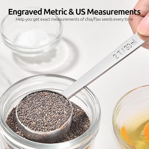 Image of U-Taste Coffee Scoop 1&2 Tablespoon, 4.3in Long Handle Tbsp Measuring Spoon