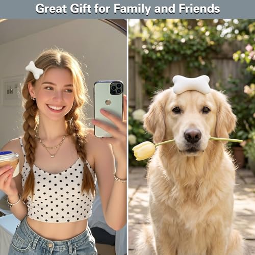 Pinzas para cabello hueso de perro SIOTMERA 4 piezas miniatura 5