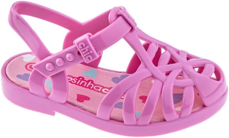 Sandália Trançada Bebê Charmosinha Chic Infantil Rosa 21/22-13,5 a 15 cm
