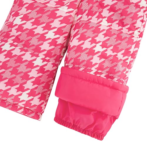 Image of Jessica Simpson Girls' Two-piece Insulated Winter Snowsuit With Hooded Jacket and Ski Bib Overalls