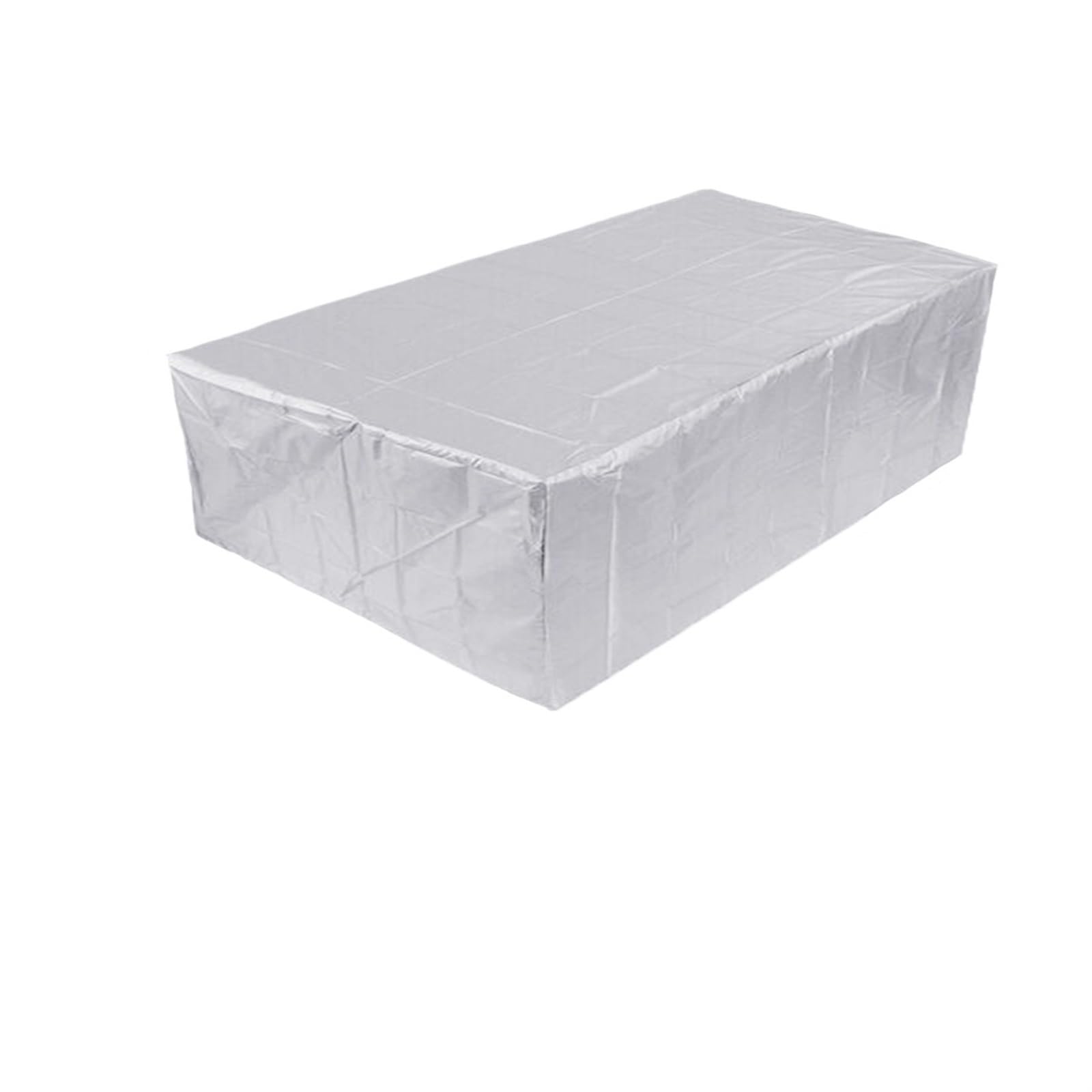 Zymjzbetic Pool Table Cover Dustproof Outdoor Full Pool Solid With Drawstring Billiard Table Dust Cover Protector Oxford Cloth for Protectction(Silver,225x115x82cm)