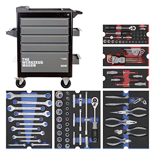 Werkstattwagen bestückt mit 6 Modulen | 5 Schubladen | No.143 | stabile Stahlblechkonstruktion | WGB