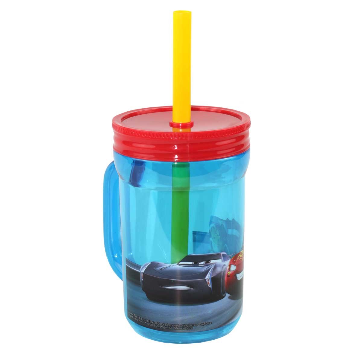 Lot de 3 gobelets avec paille Cars