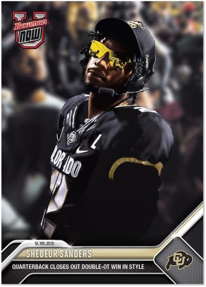 New 2023 Bowman U Now SHEDEUR SANDERS Football Card - Colorado Buffaloes