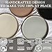 Mora Ceramic Flat Plates Set of 6-8 in - The Dessert, Salad, Appetizer, Small Lunch, etc Plate. Microwave, Oven, and Dishwasher Safe, Scratch Resistant. Kitchen Porcelain Dish - Neutrals