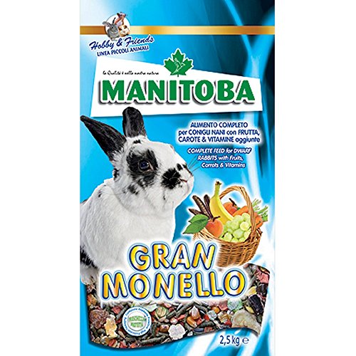 MANITOBA Mangime per coniglio gran monello kg. 2,5 - Mangimi roditori