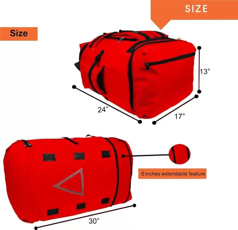 Image of SSBC Heavy Duty Large Delivery Bag | E-Kart & Food Delivery Bag | Professional Logistics Courier Delivery Backpack I 128Litre Capacity Waterproof,26 * 13 * 16Inches (Red)