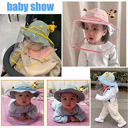 Image of Street27 UV Protection Hat Full Face Shield for Kids Baby Blue