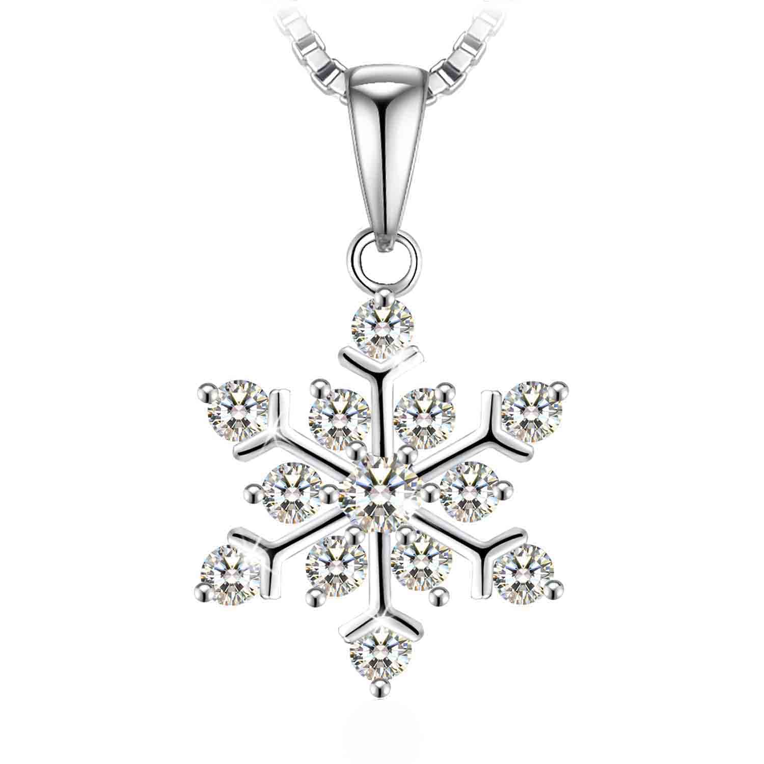 J.RoséeJ. Rosée 18K Gold Plated Necklace with Sterling Silver Snowflake Pendant for Women - JR941