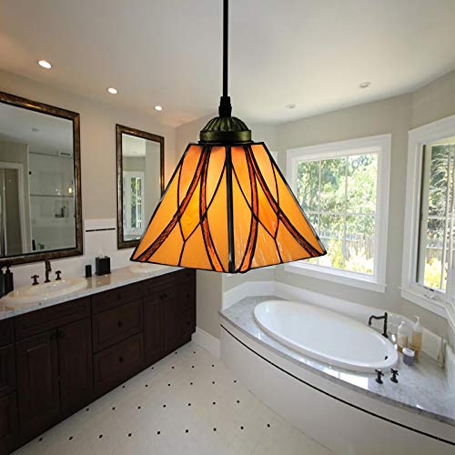 20cm Lámpara de Techo Colgante De Estilo Tiffany, Accesorios De Iluminación De Techo Mini Vintage, Lámparas de Araña De Decoración De Vidrieras Retro, Lámpara Colgante Para Sala De Estar,11