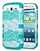 Galaxy S3 Case, S3 Case - ULAK [ Shock Resistant Series ] Hybrid Rubber Case Cover for Samsung Galaxy S3 III i9300 3in1 Hard Plastic +Soft Silicone(Ocean-Blue Silicone)